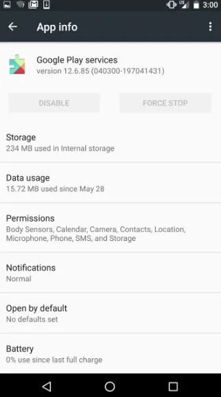 google play service permission