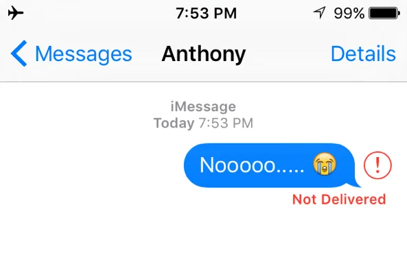 imessage doesn't say delivered