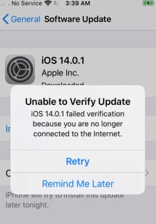 ios 15 update not connected to internet