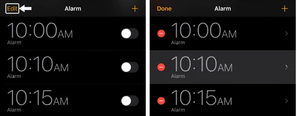 iphone alarm time settings