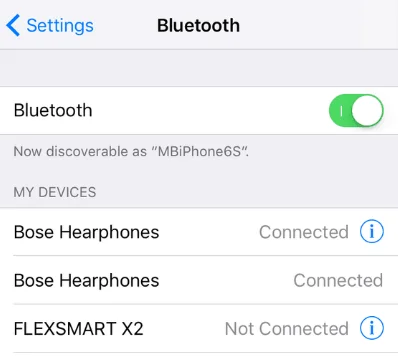 turn on bluetooth on iphone