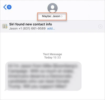 iphone contacts say maybe