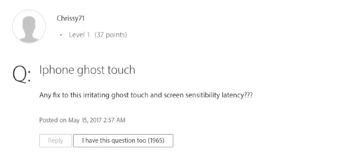 iphone ghost touch forum