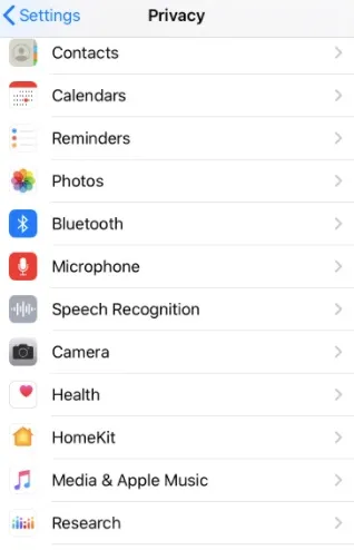 iphone privacy settings