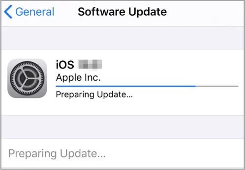 iphone stuck on preparing update