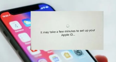 iphone stuck on setting up apple id