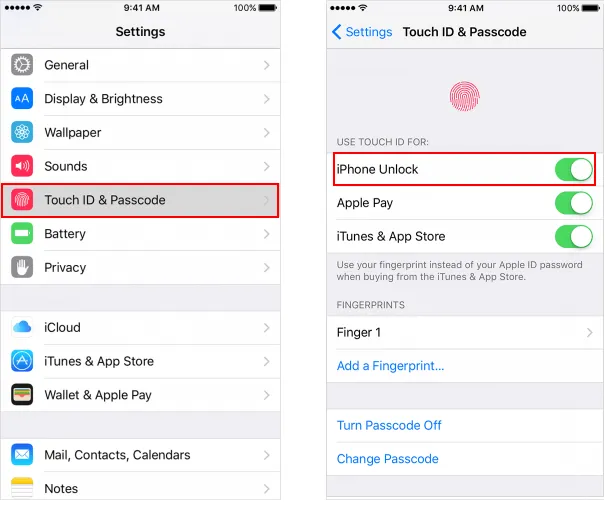 how to complete touch id setup on iphone 6