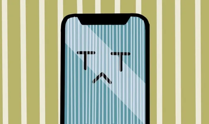 iphone vertical lines