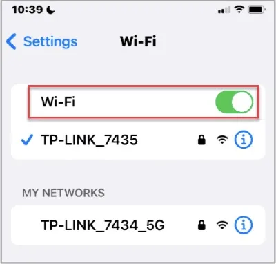 change wifi connection