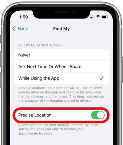 location services for find my