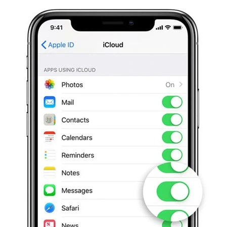 turn off icloud messages