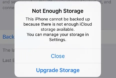 not enough icloud storage