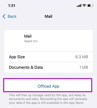 offload mail app