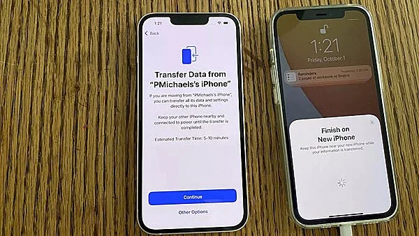 transfer data to new iphone