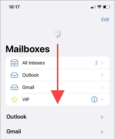 refresh mail app