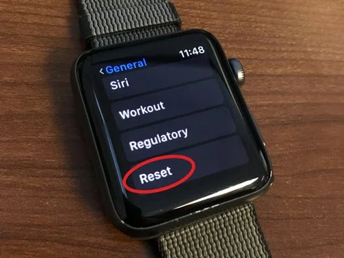 reset apple watch