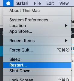 restart mac