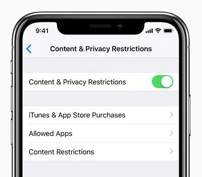 screem time content privacy restrictions