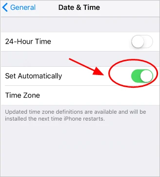 change date and time settings