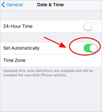 automatic date time android