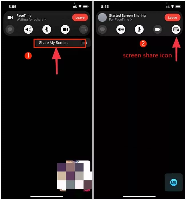share screen on facetime call