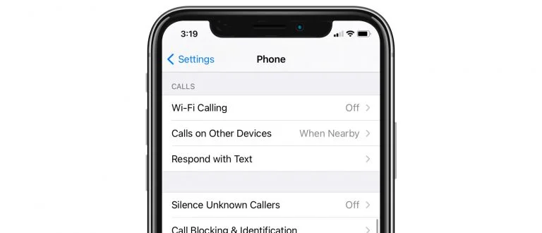turn off silence unknown callers on iphone