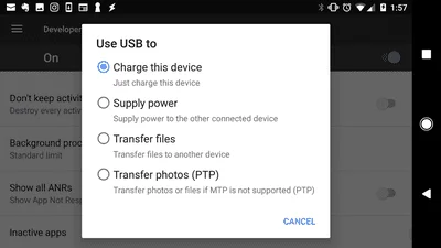 transfer data via usb