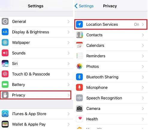 iphone location services