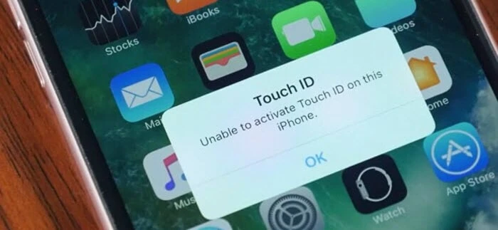 why is my iphone showing unable to activate touch id