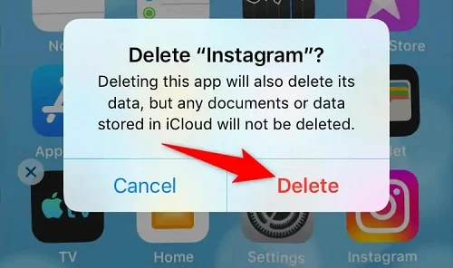 uninstall instagram