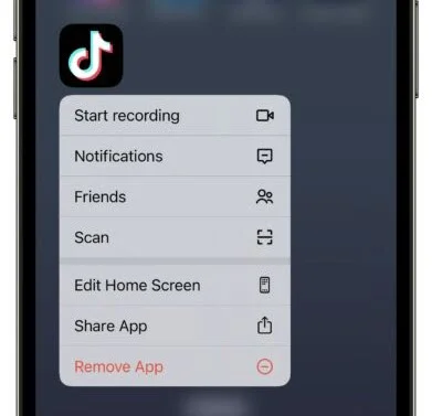 uninstall tiktok on iphone