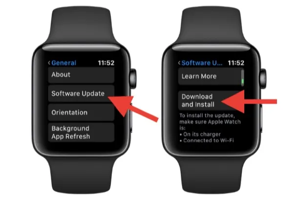 update apple watch