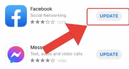 update facebook