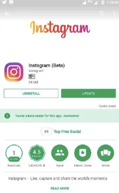 update instagram