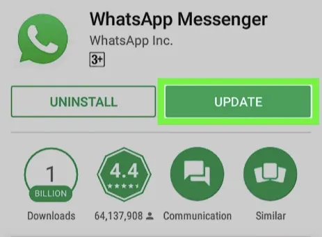 update whatsapp android
