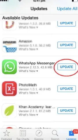 update whatsapp iphone