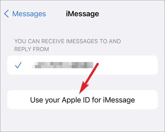 use apple id for imessage