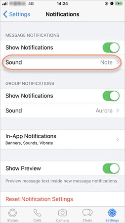 whatsapp notifications sound