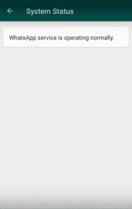 check whatsapp system status iphone