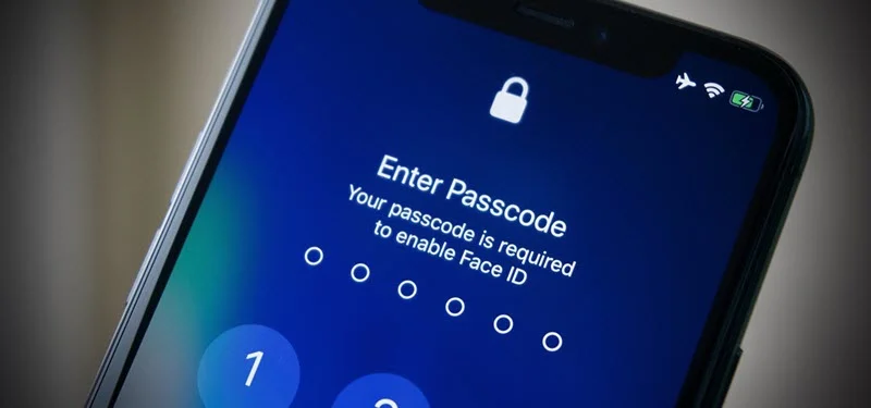 your passcode is required to enable face id