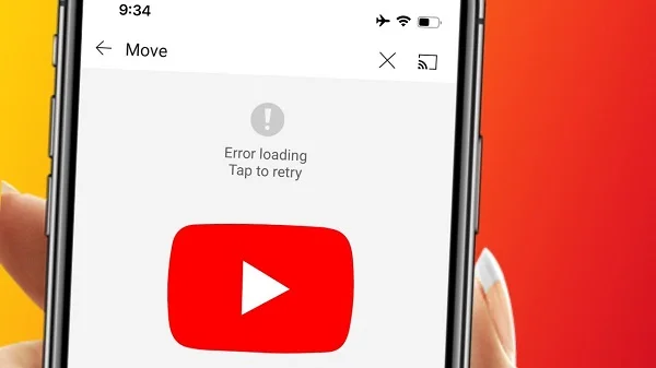 youtube error loading tap to retry iphone