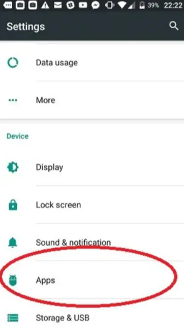 android settings apps