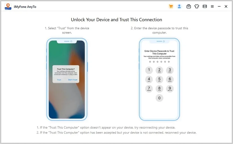 2. Connect iPhone