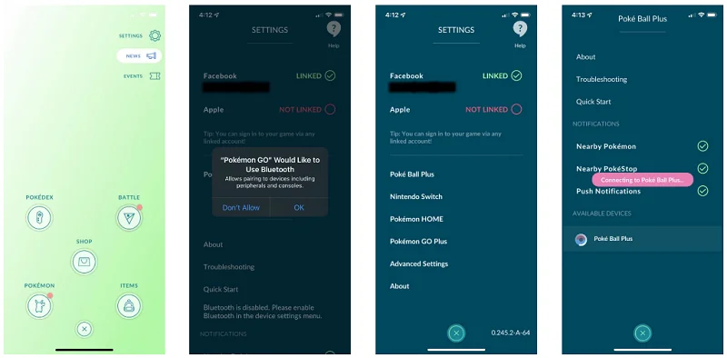 connect pokeball plus to pokemon go