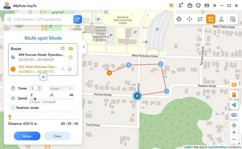 customize your multi-point route