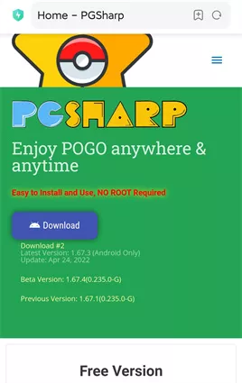 download pgsharp Pokémon go