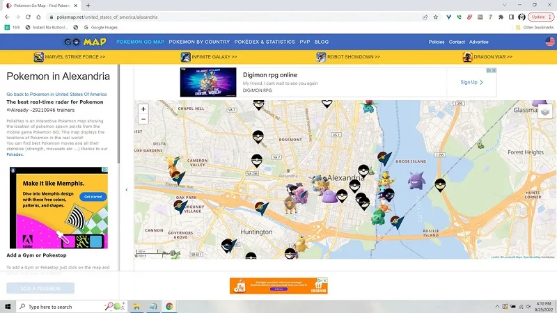 pokemon go maps pro