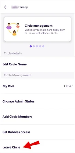 leave circle as member
