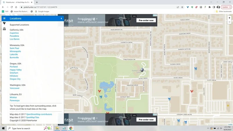 pokemon go maps pro