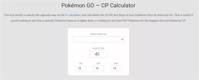 pokemon go cp calculator